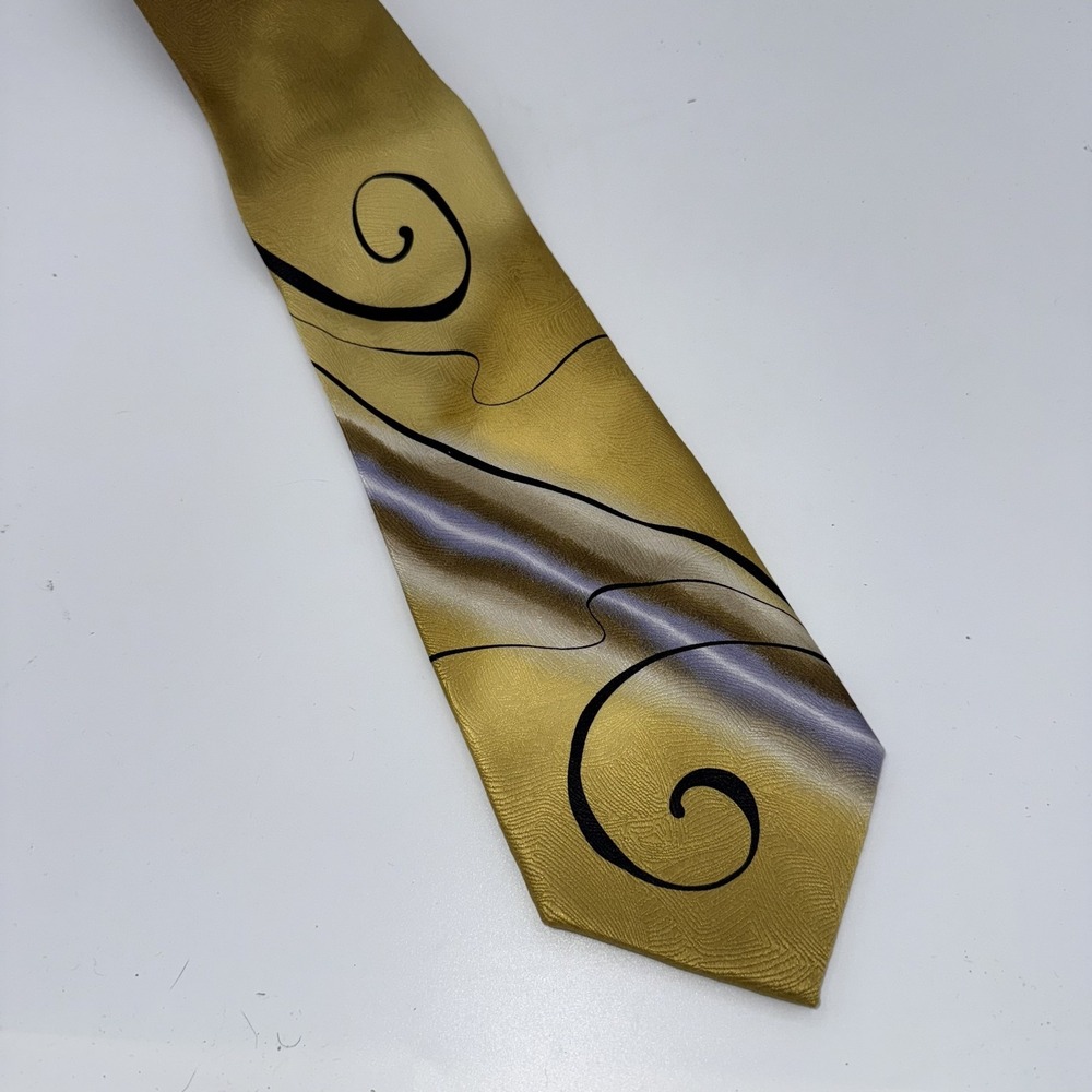 J Garcia Tie Mens Banyan Trees II Collection Thirty-Five Swirl Abstract Silk - Picture 3 of 6